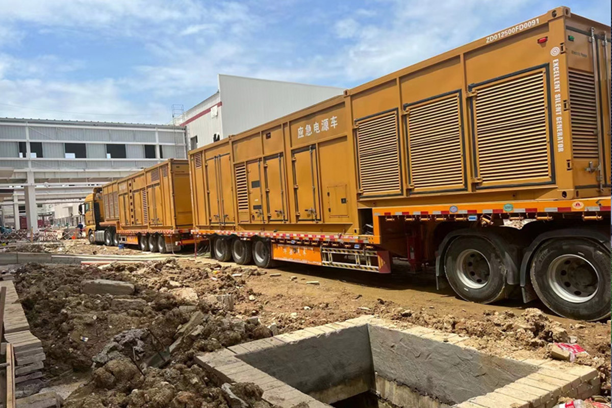 达孜发电机租赁施工现场