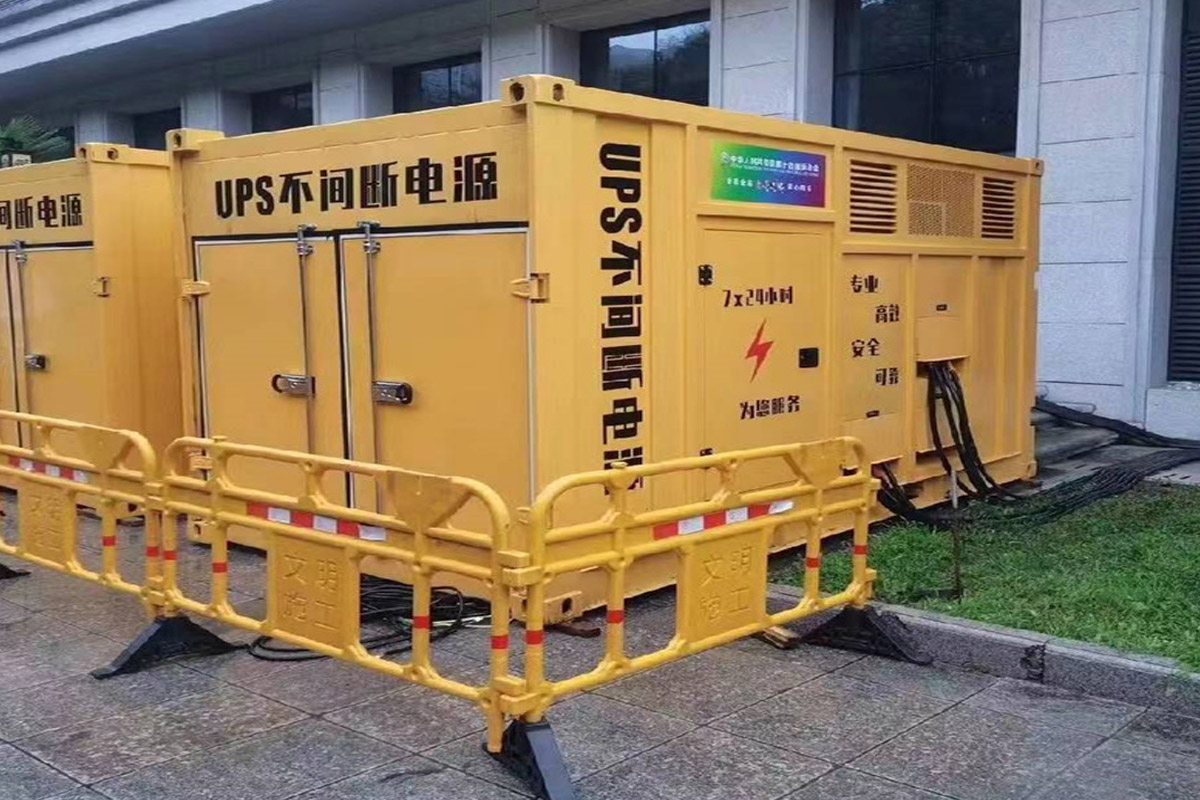 达孜发电机租赁施工现场